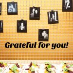 Polaroids with the text "Grateful for you" written on the photo